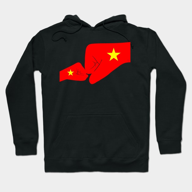 Vietnam Baby Fist Bump Patriot Flag Series Hoodie by Village Values